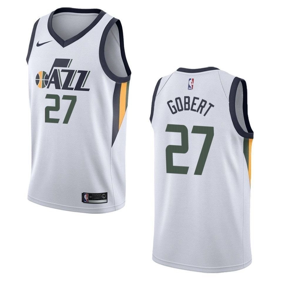 Men's Utah Jazz Rudy Gobert 27 Association Swingman Jersey White