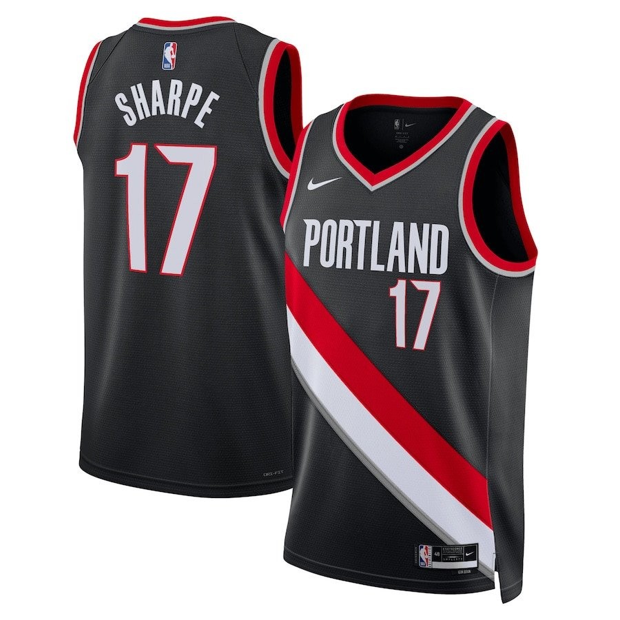 Shaedon Sharpe 17 Portland Trail Blazers Unisex Swingman Jersey Icon Edition Black
