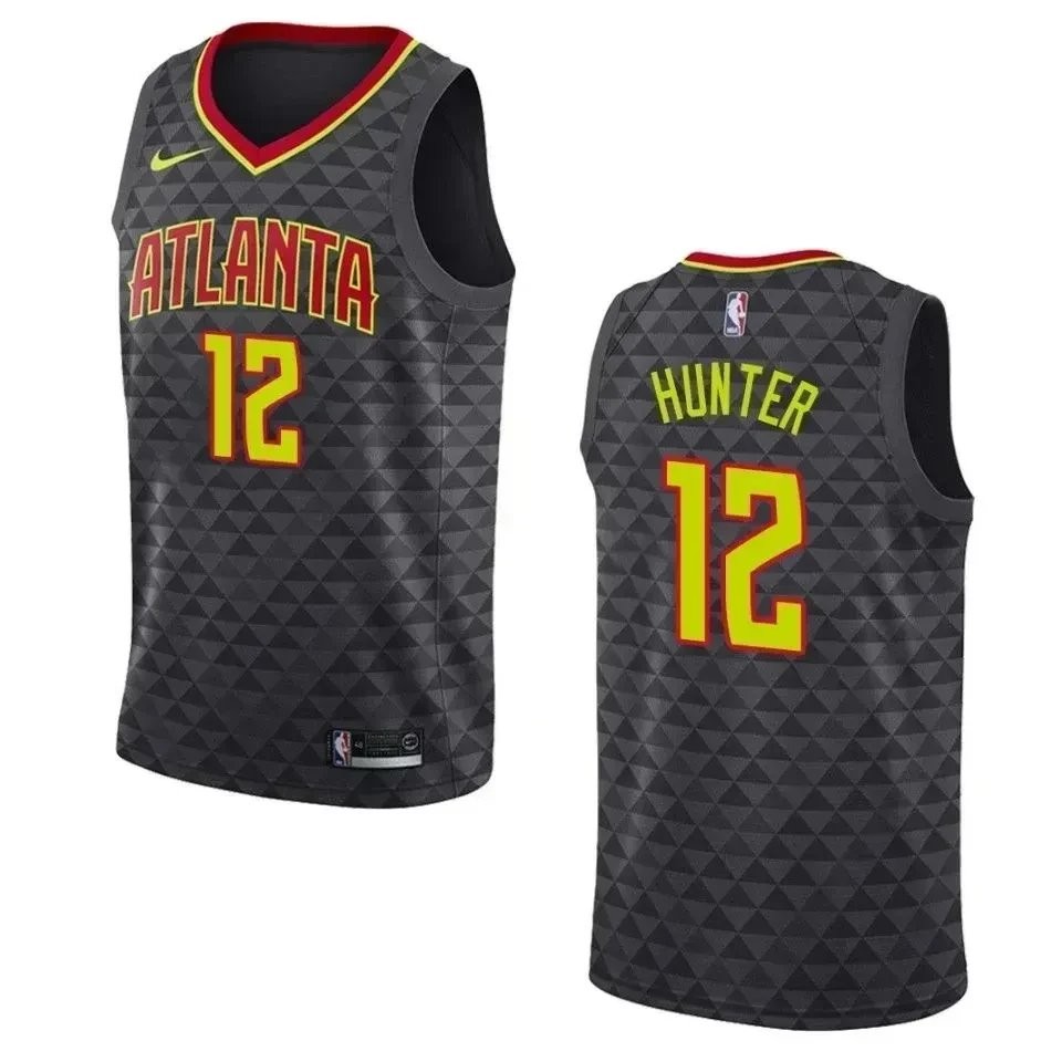 Men's Atlanta Hawks De'Andre Hunter #12 Icon Swingman Jersey Black
