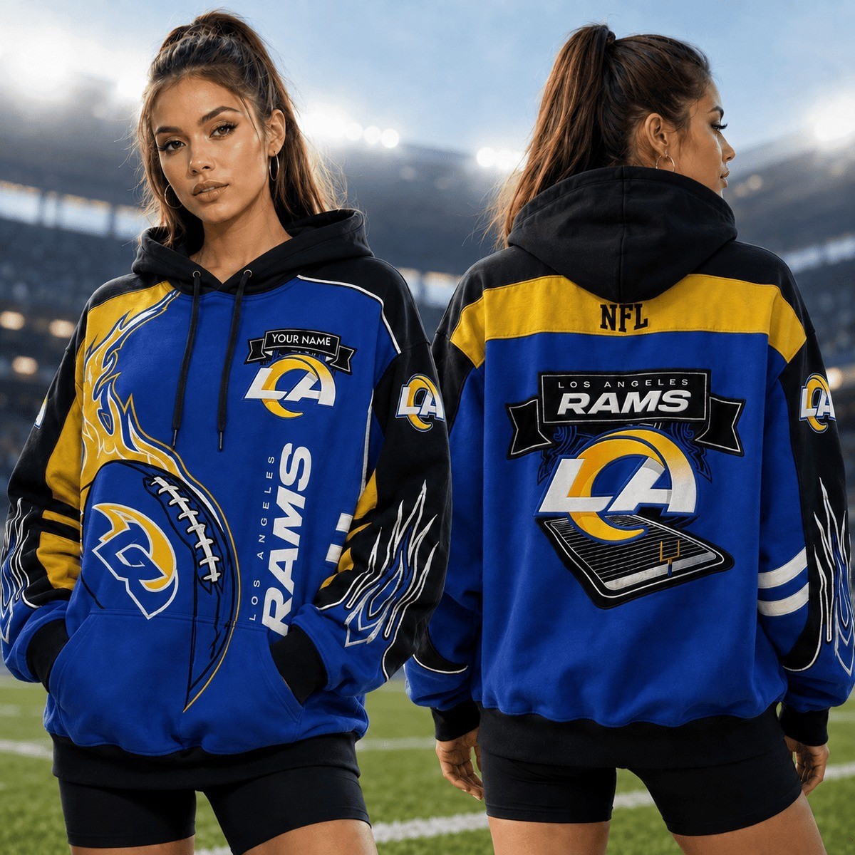 Musemora - Unisex Los Angeles Rams Hoodie - Game Day Football