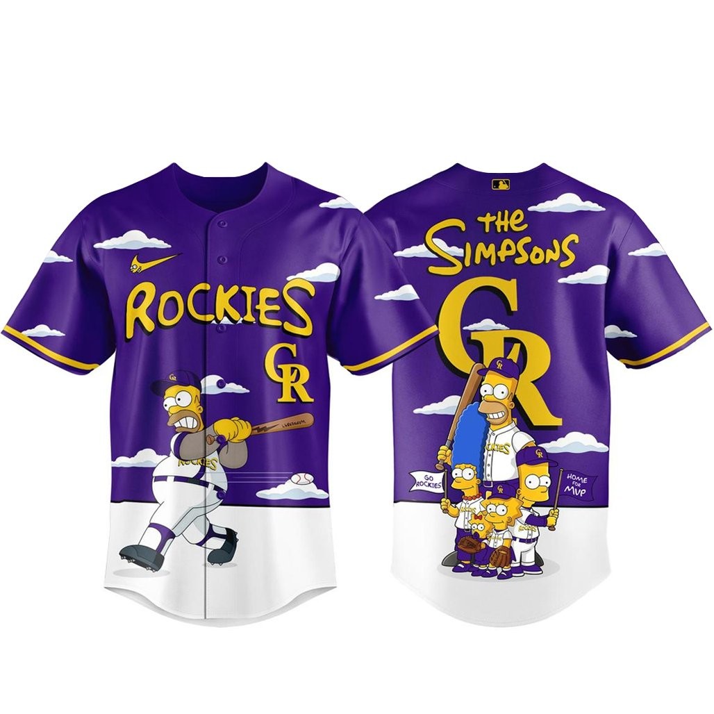 Colorado Rockies x The Simpsons 2026 Major Gameday Baseball Jersey