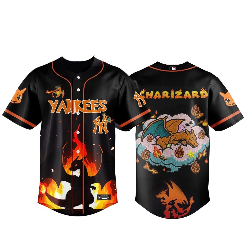 New York Yankees x Charizard Pokémon Night 2026 Baseball Jersey