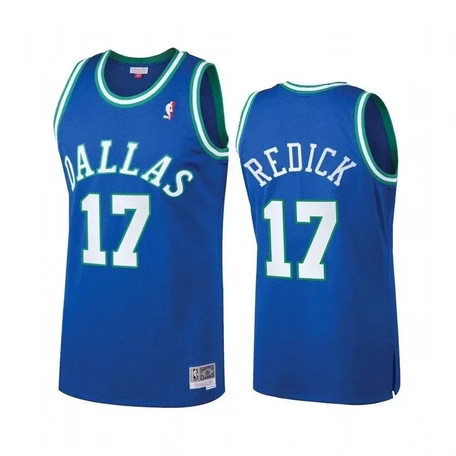 Men's J.J. Redick 17 Dallas Mavericks Hardwood Classics Jersey Blue