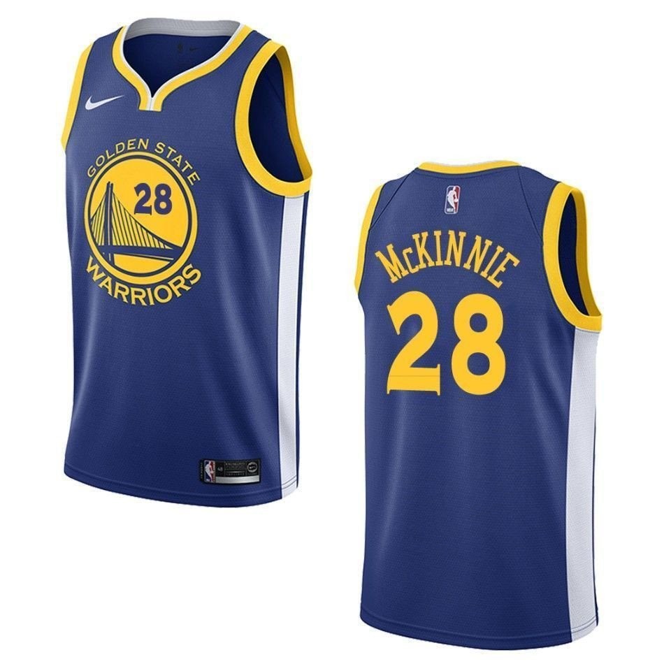Men's Golden State Warriors Alfonzo McKinnie #28 Icon Swingman Jersey Blue