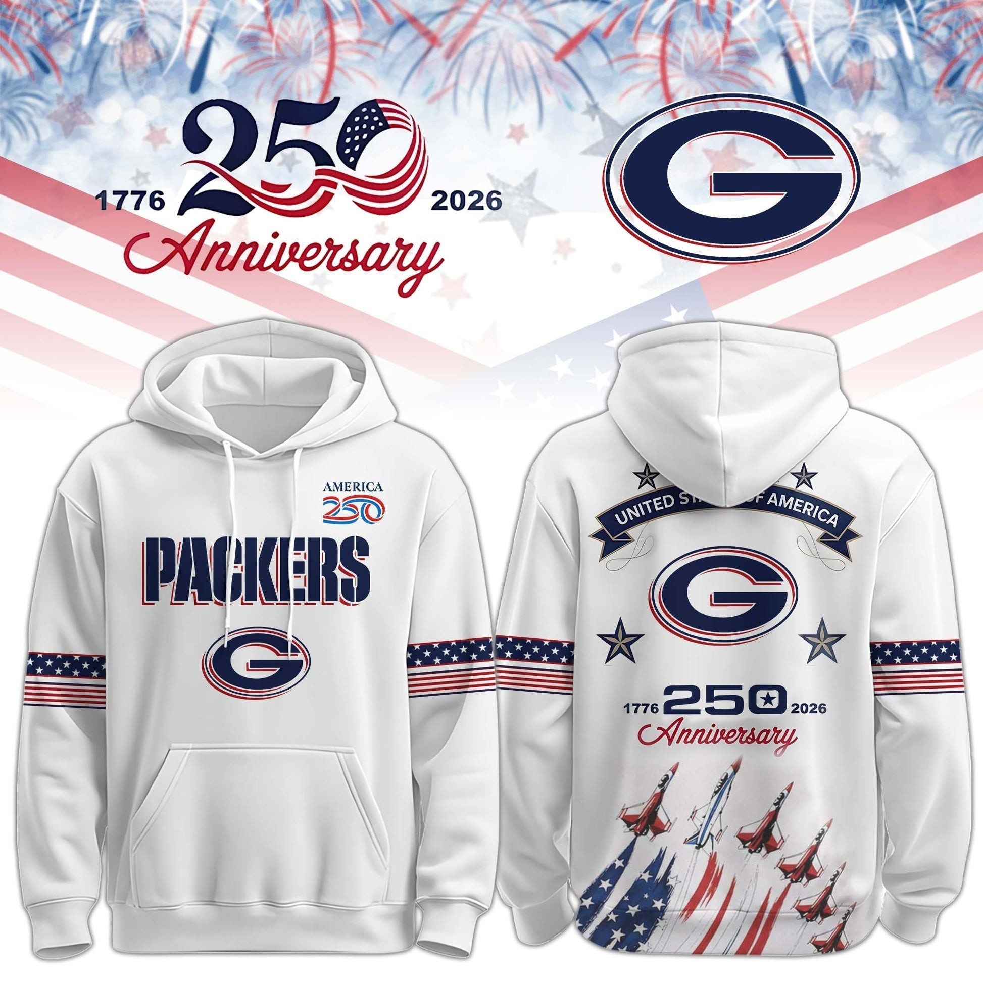 Musemora - Unisex Green Bay Packers Hoodie