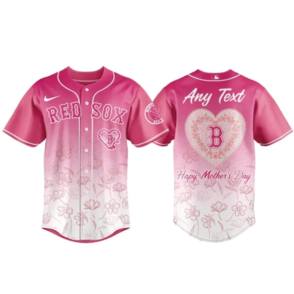 Custom Name Boston Red Sox Happy Mother Day 2026 Baseball Jersey