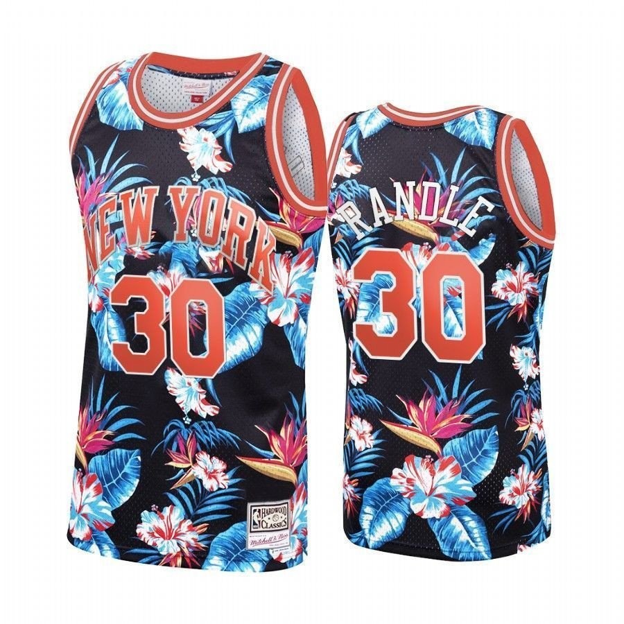 Men's New York Knicks Julius Randle 30 Floral Fashion Jersey Multicolor