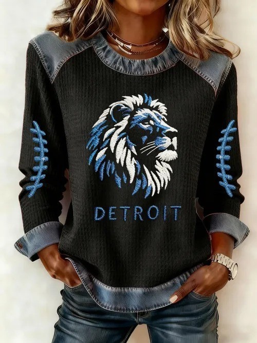 Musemora - Women's Detroit Lions Sweatshirt - Football