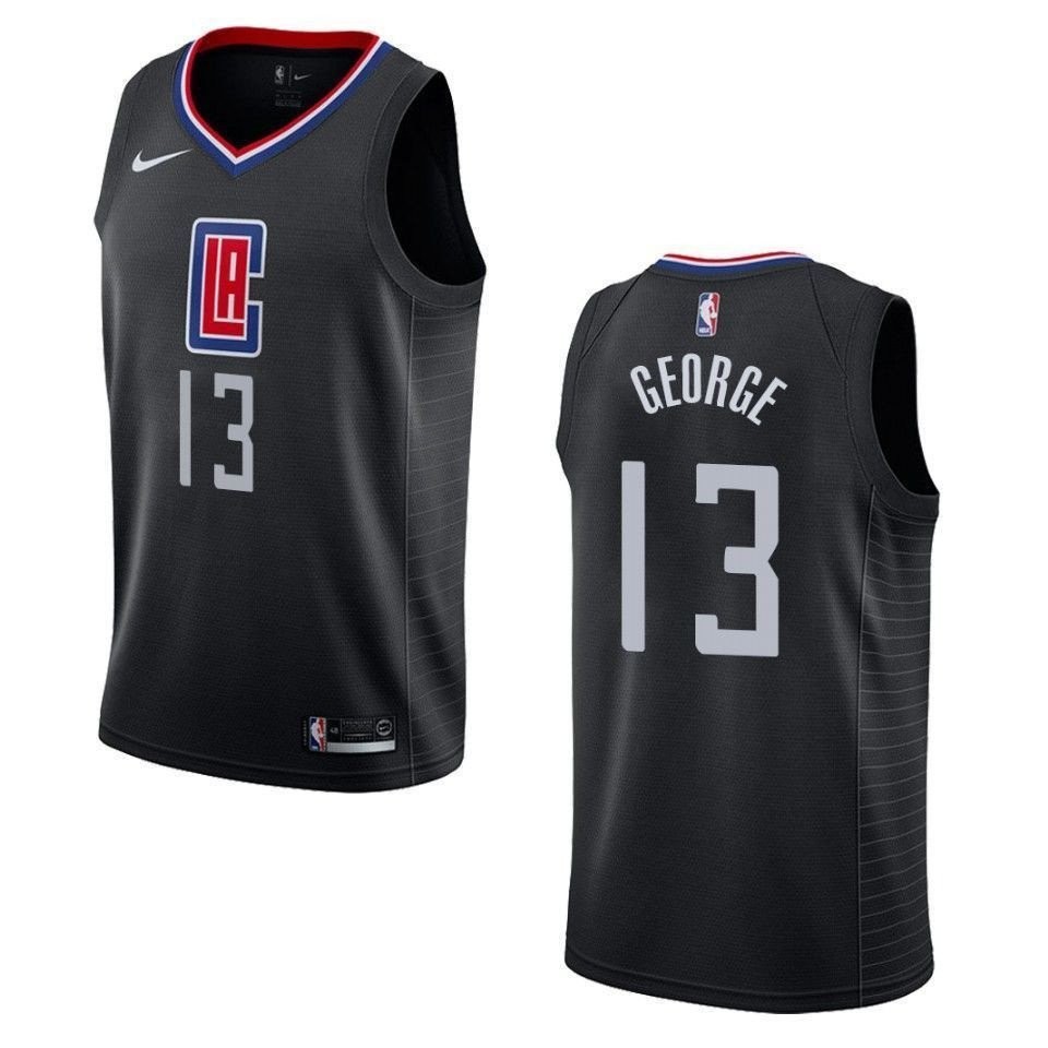Men's Los Angeles Clippers Paul George #13 Statement Swingman Jersey Black