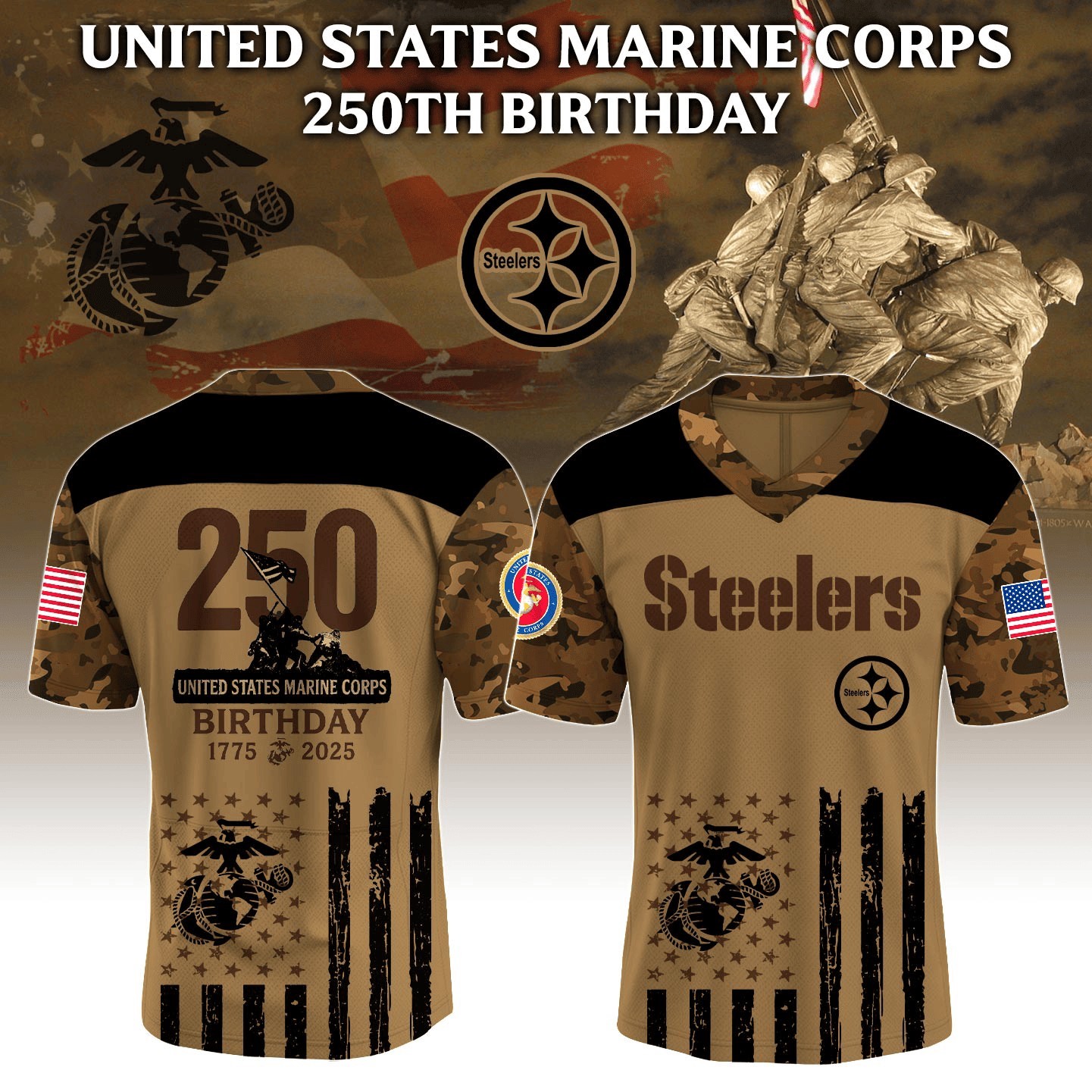 Musemora - Unisex Pittsburgh Steelers T-Jersey Shirt