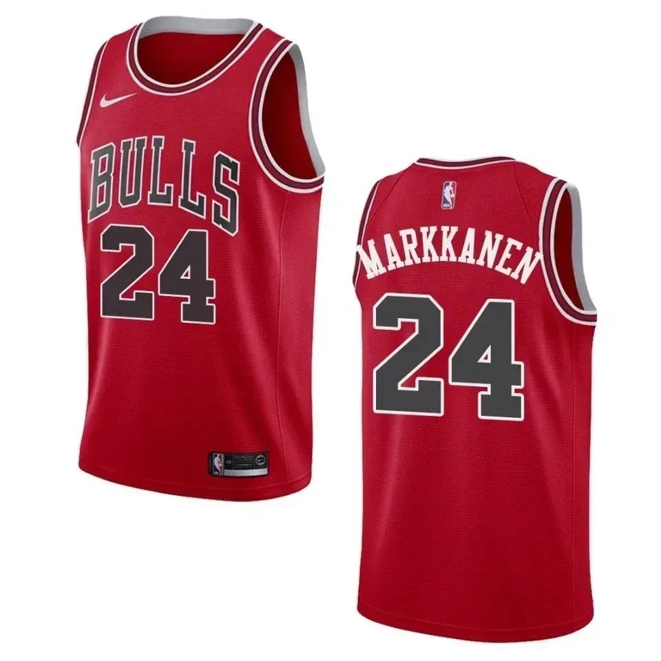 Men's Chicago Bulls Lauri Markkanen Icon Swingman Jersey Red S-3XL