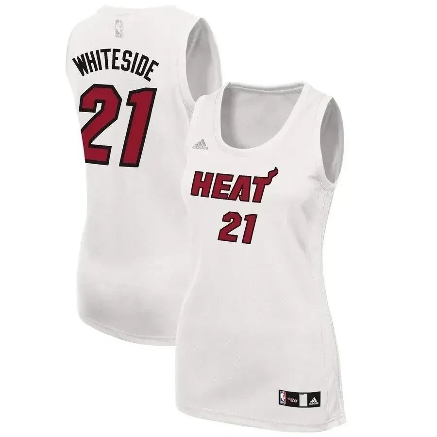 Hassan Whiteside Miami Heat Women's Fashion Jersey White