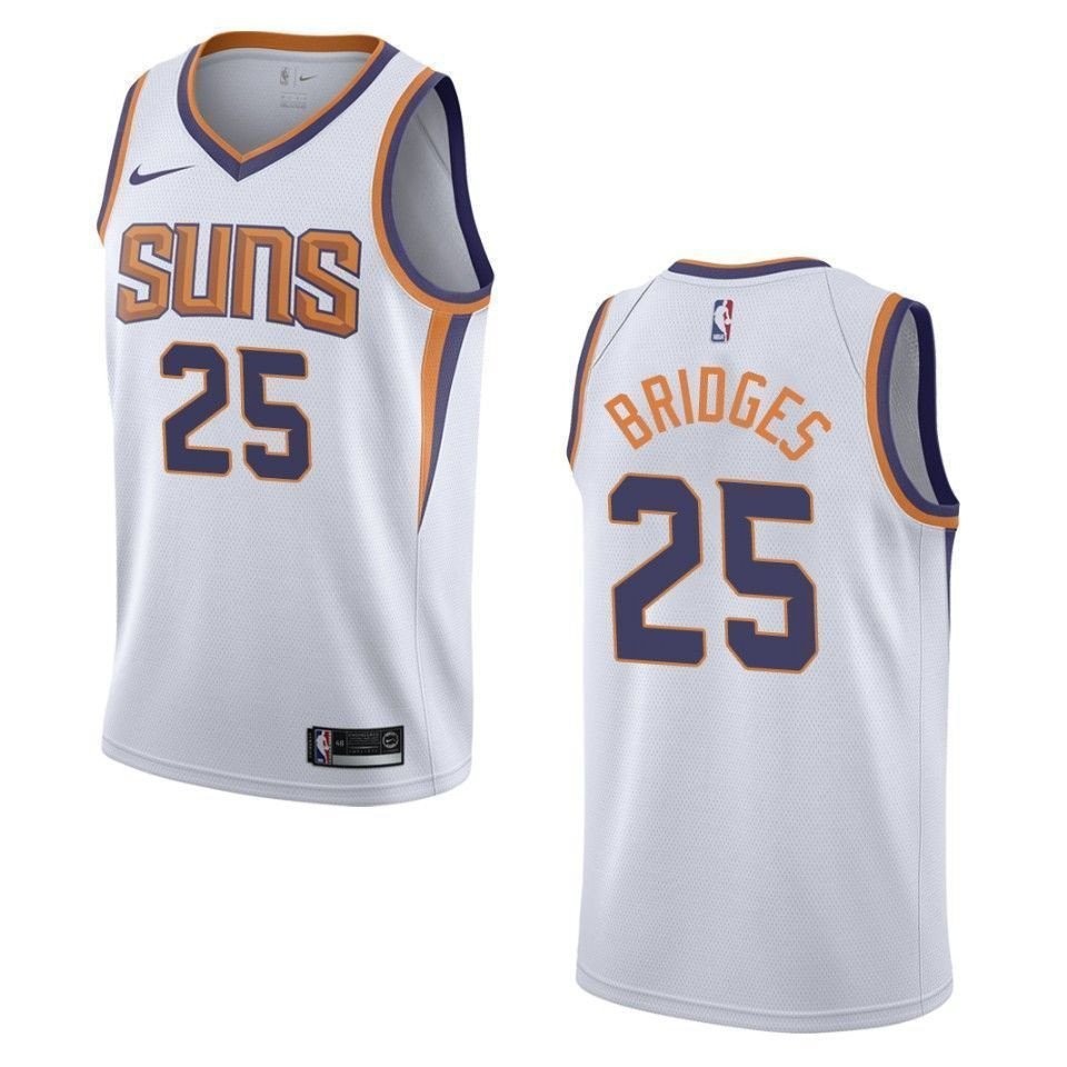 Men's Phoenix Suns Mikal Bridges #25 Association Swingman Jersey White
