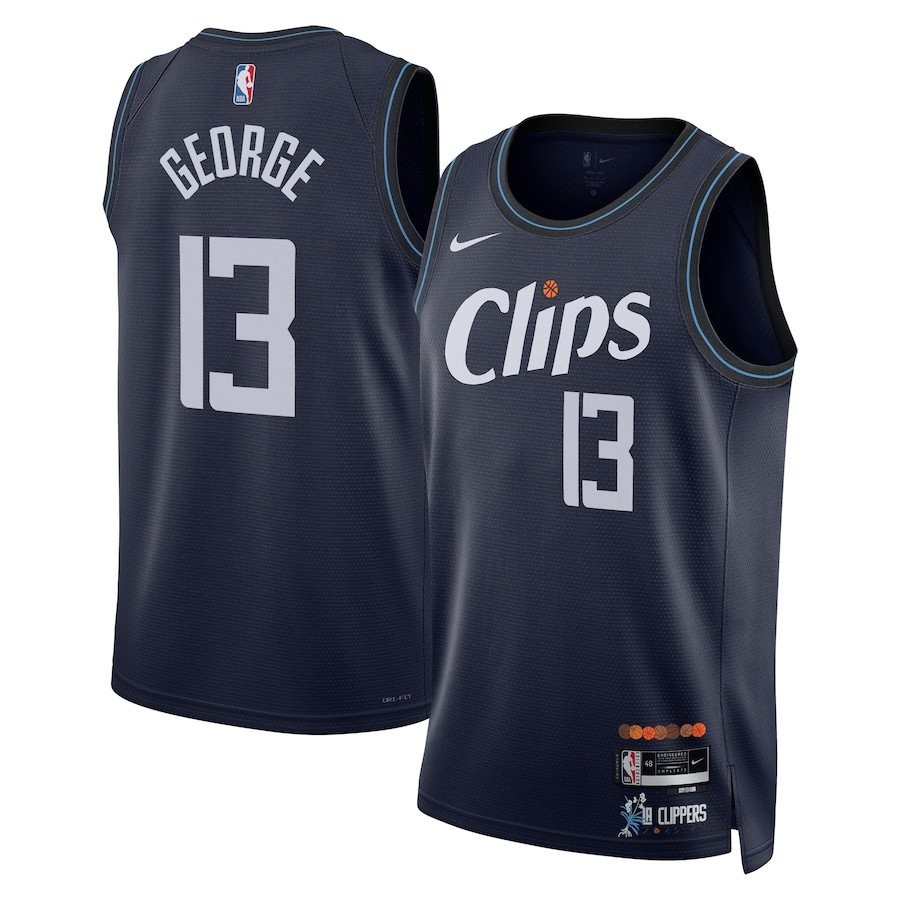 Paul George 13 LA Clippers 2023/24 City Edition Swingman Jersey Navy Unisex