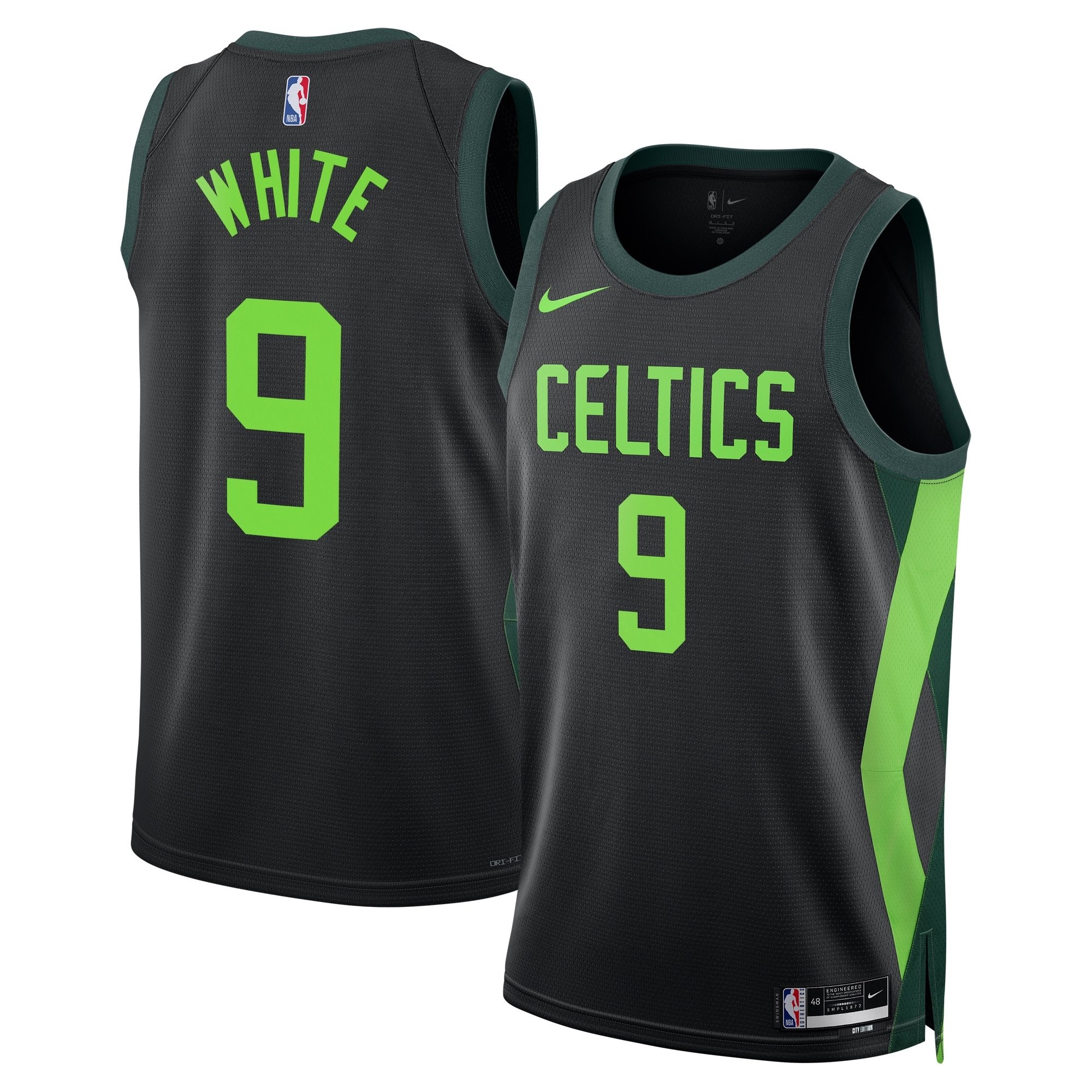 Boston Celtics City Edition Swingman Jersey 2024 Black Derrick White Unisex