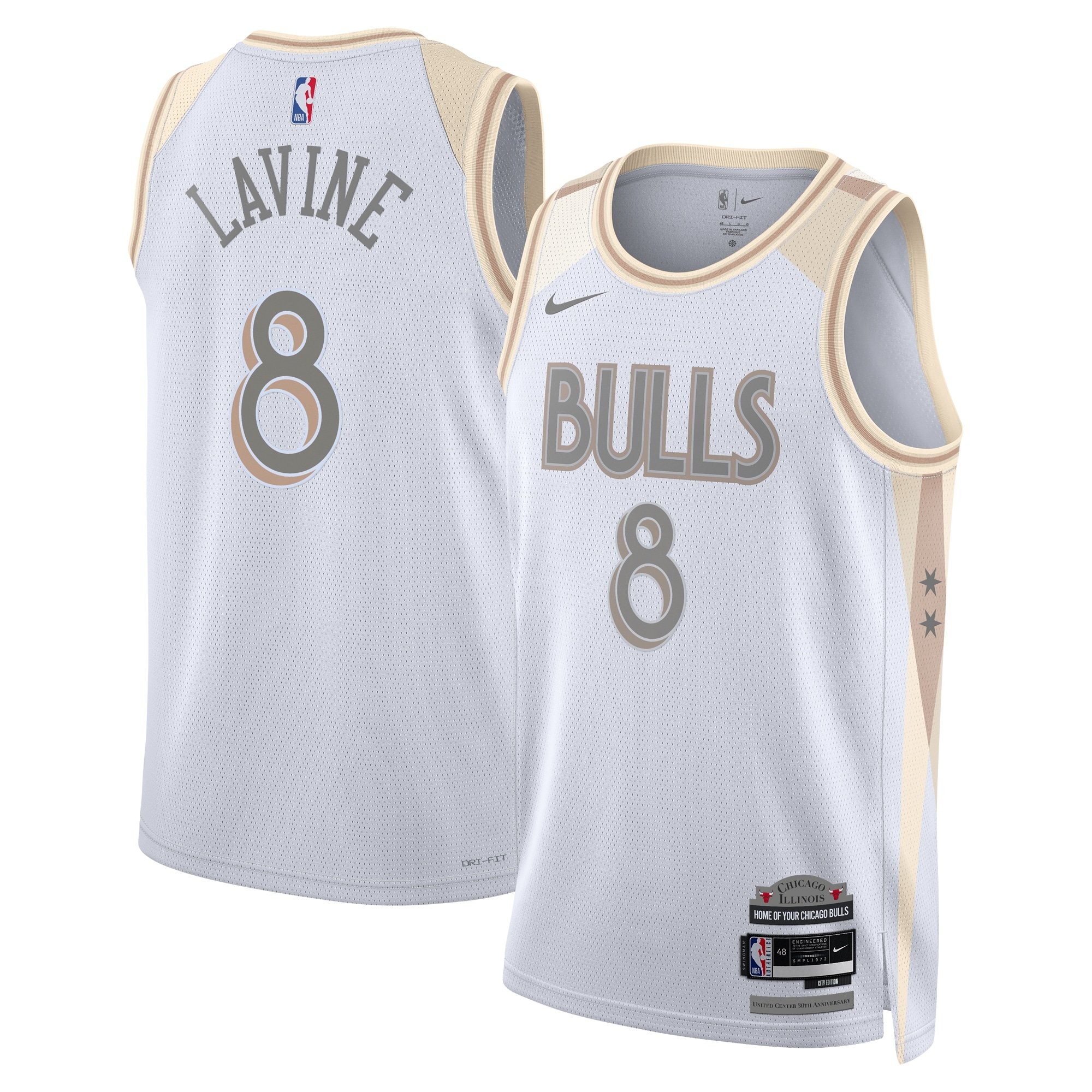 Chicago Bulls City Edition Swingman Jersey 2024 White Zach LaVine Unisex