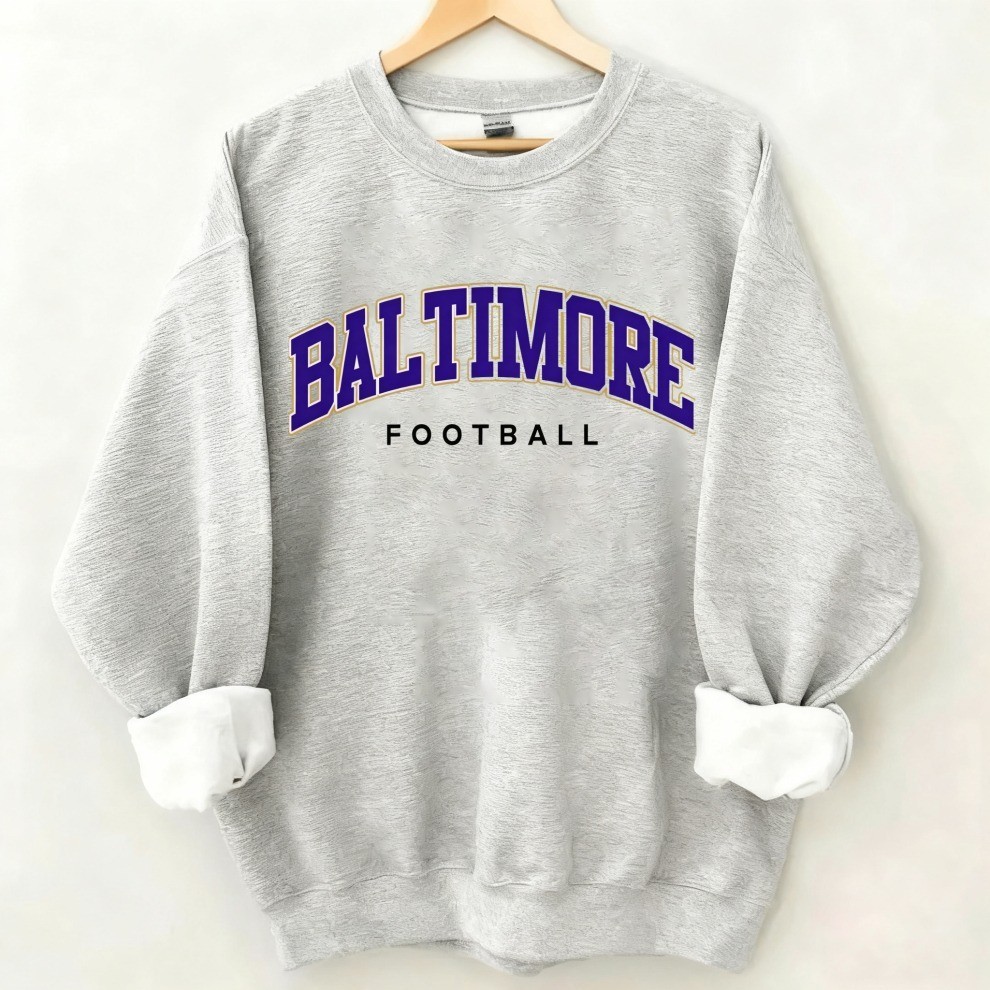 Musemora - Women's Baltimore Ravens Sweatshirt - Game Day Football