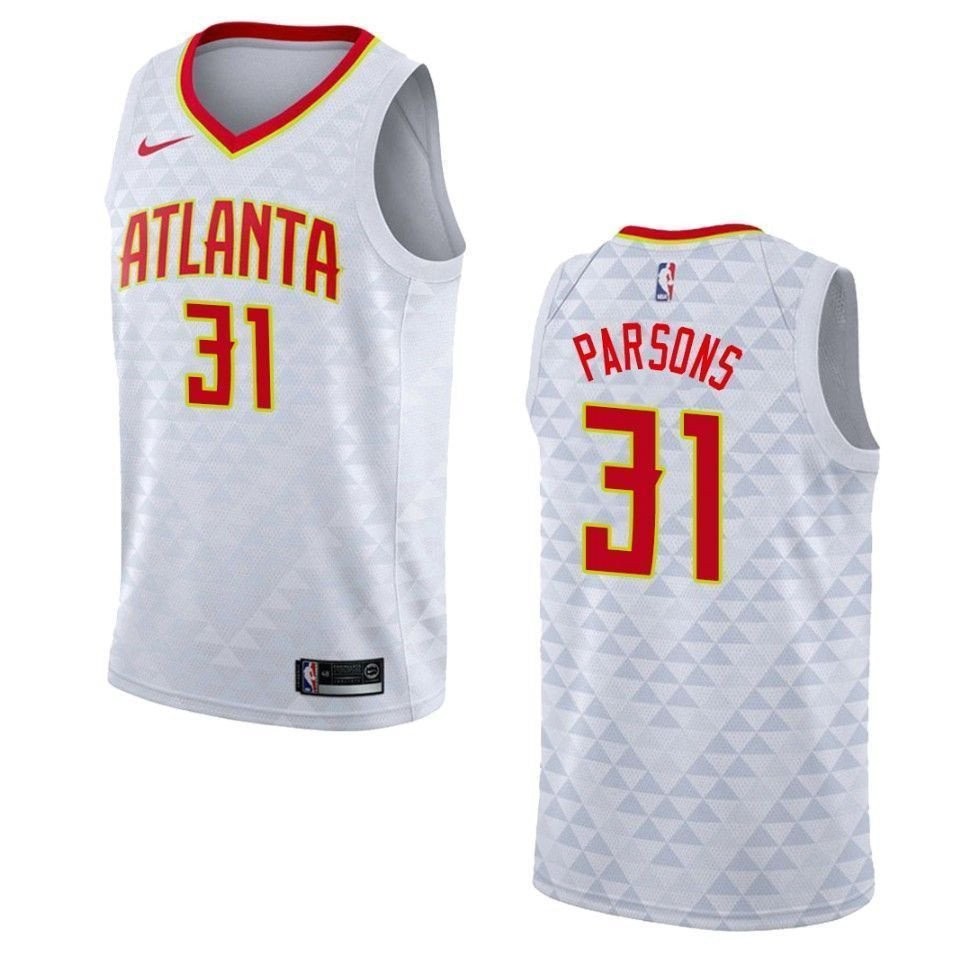 Men's Atlanta Hawks 31 Chandler Parsons Association Swingman Jersey - White