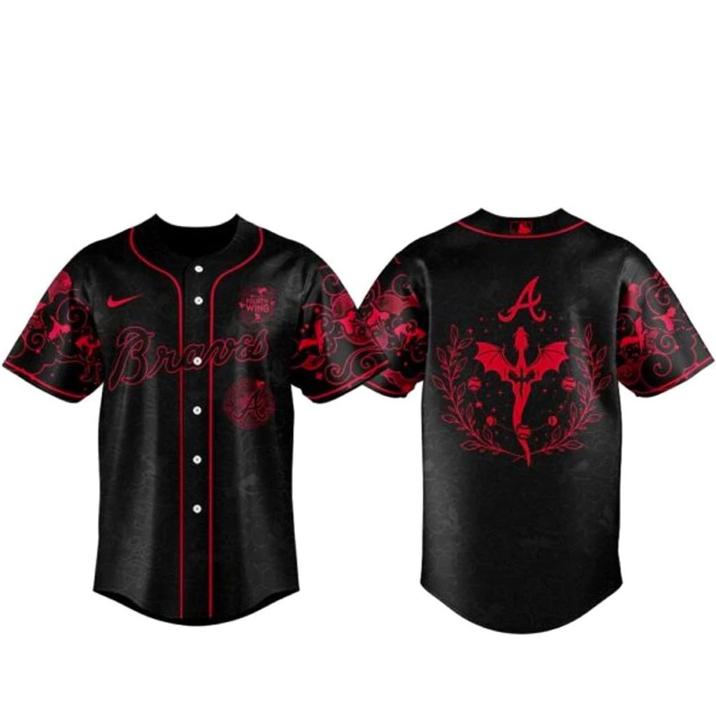 Atlanta Braves Fourth Wings Night 2026 Reds Baseball Jersey