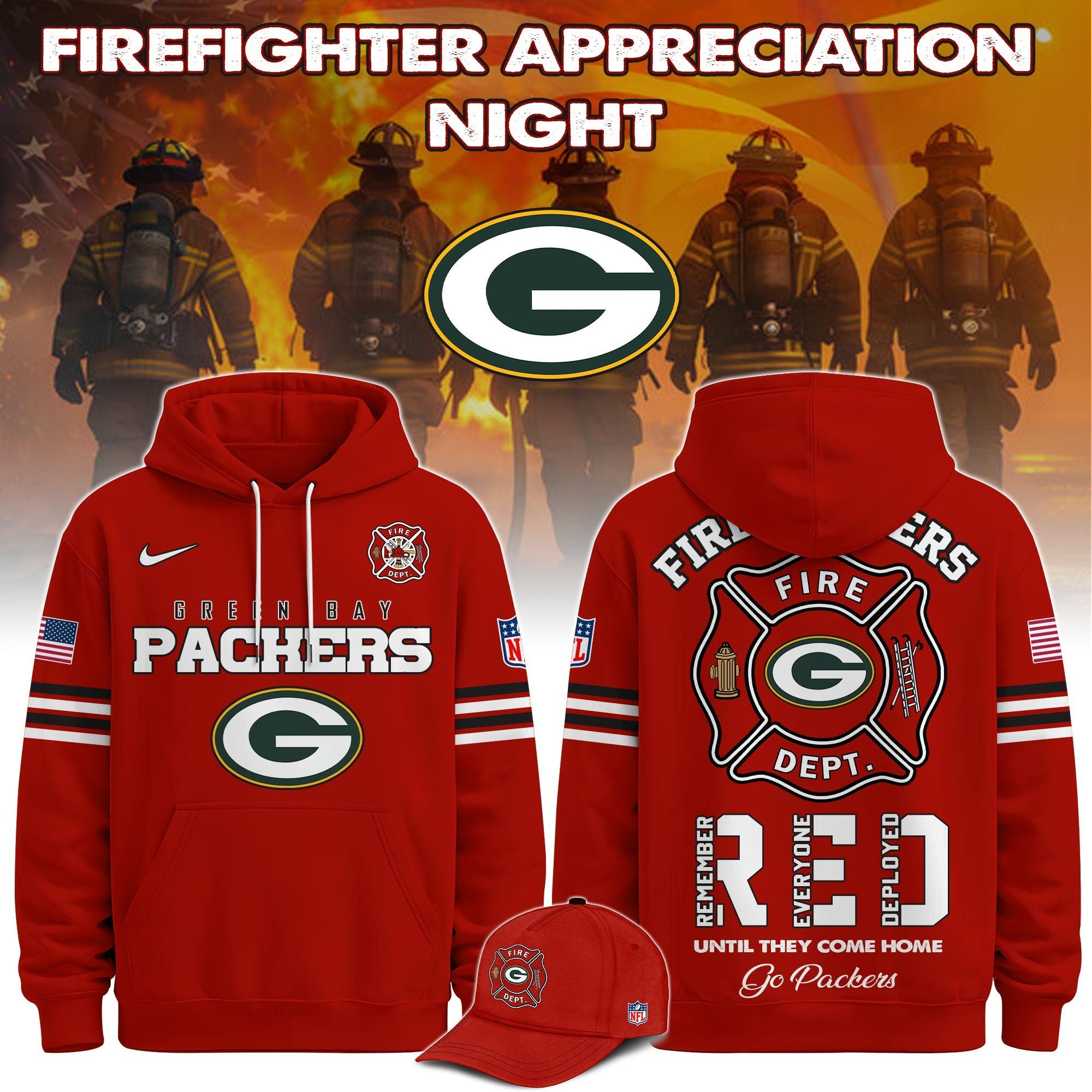 Musemora - Unisex Green Bay Packers Hoodie - Fan Gear