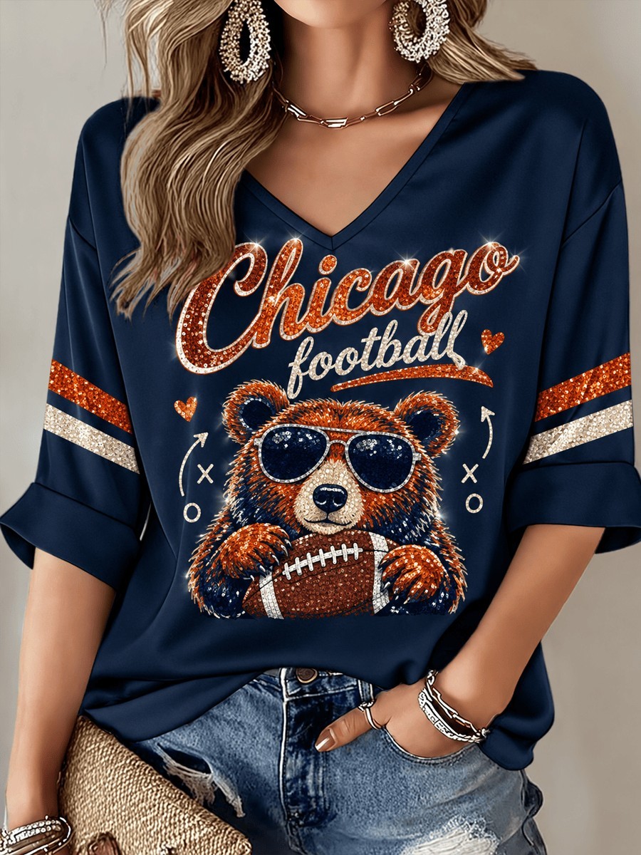 Musemora - Unisex Chicago Bears Long Sleeve Shirt - Football