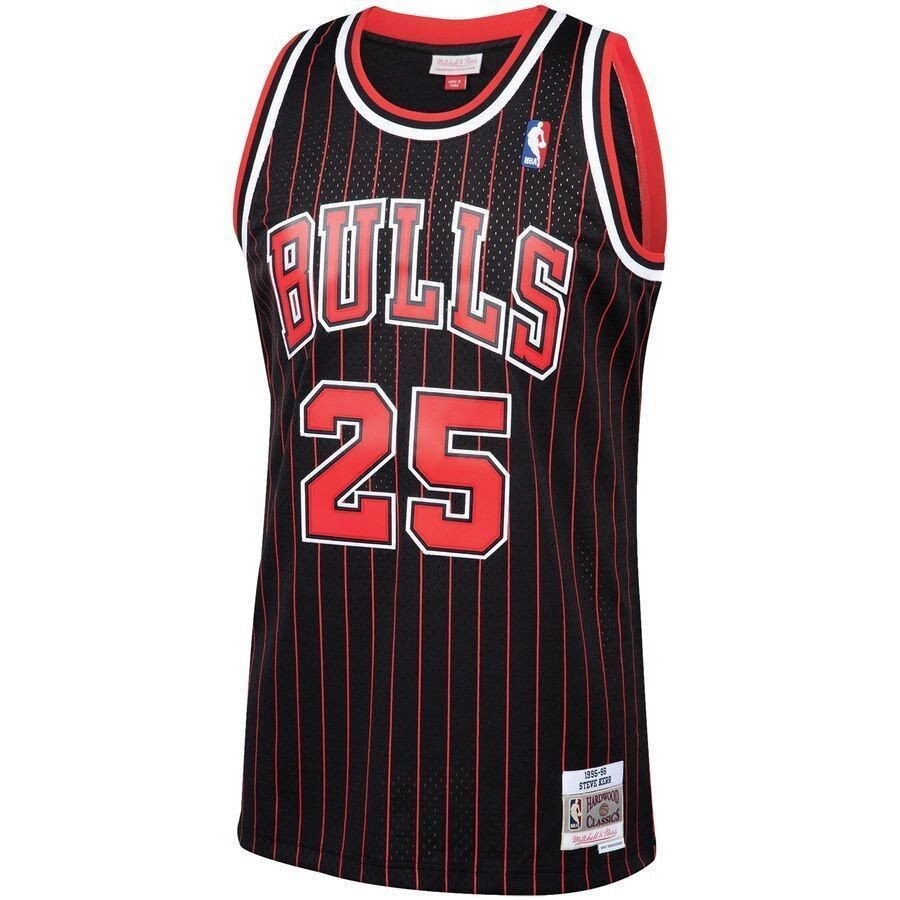 Steve Kerr Chicago Bulls Mitchell & Ness 1995-96 Hardwood Classics Swingman Player Jersey - Black - Image 2