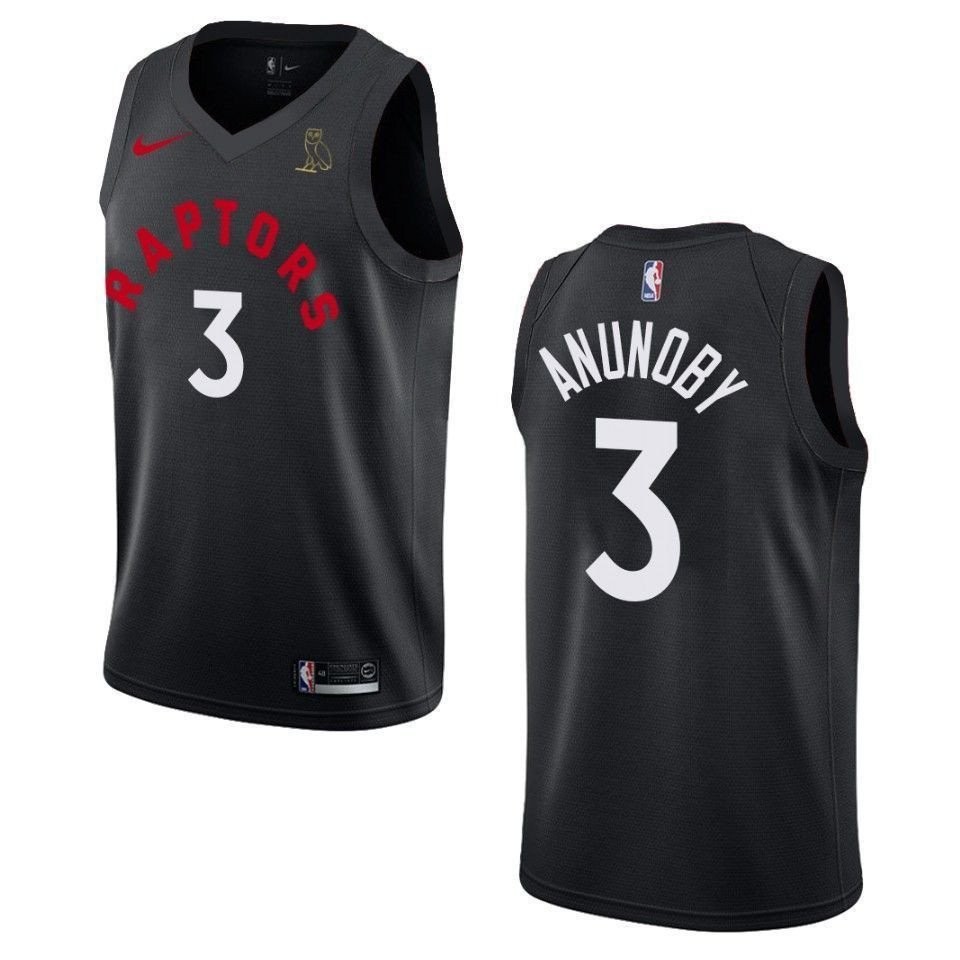 Men's Toronto Raptors OG Anunoby Drake OVO Collection Jersey Black