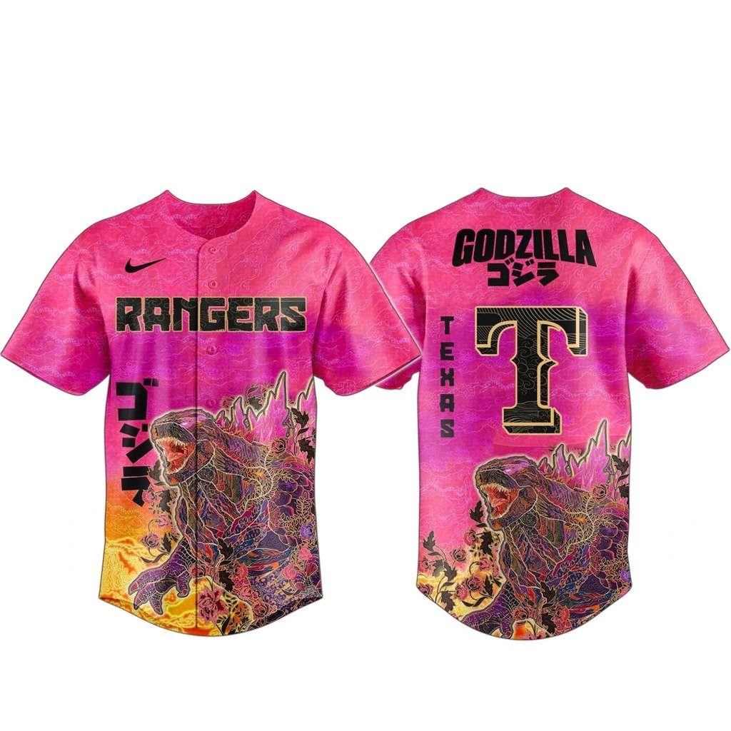 Texas Rangers King of Monsters Baseball Jersey