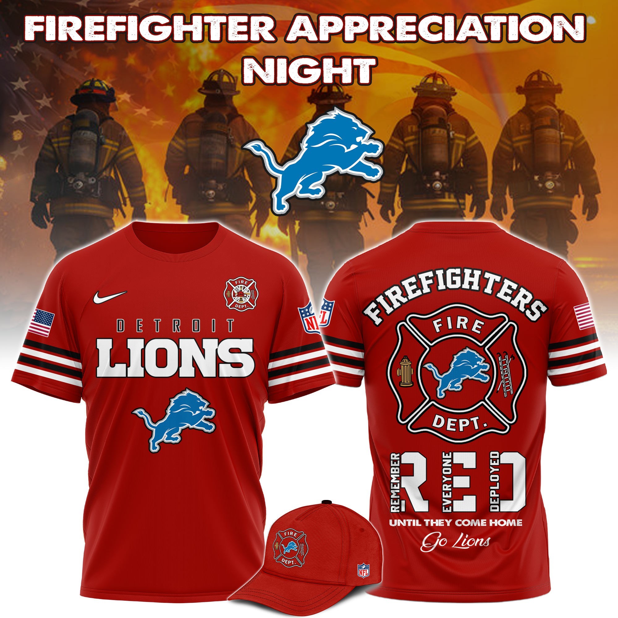 Musemora - Unisex Detroit Lions T-Shirt