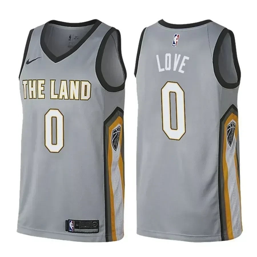 Cavaliers Kevin Love 0 City Edition Gray NBA Jersey - Adult Unisex Sizes S-3XL
