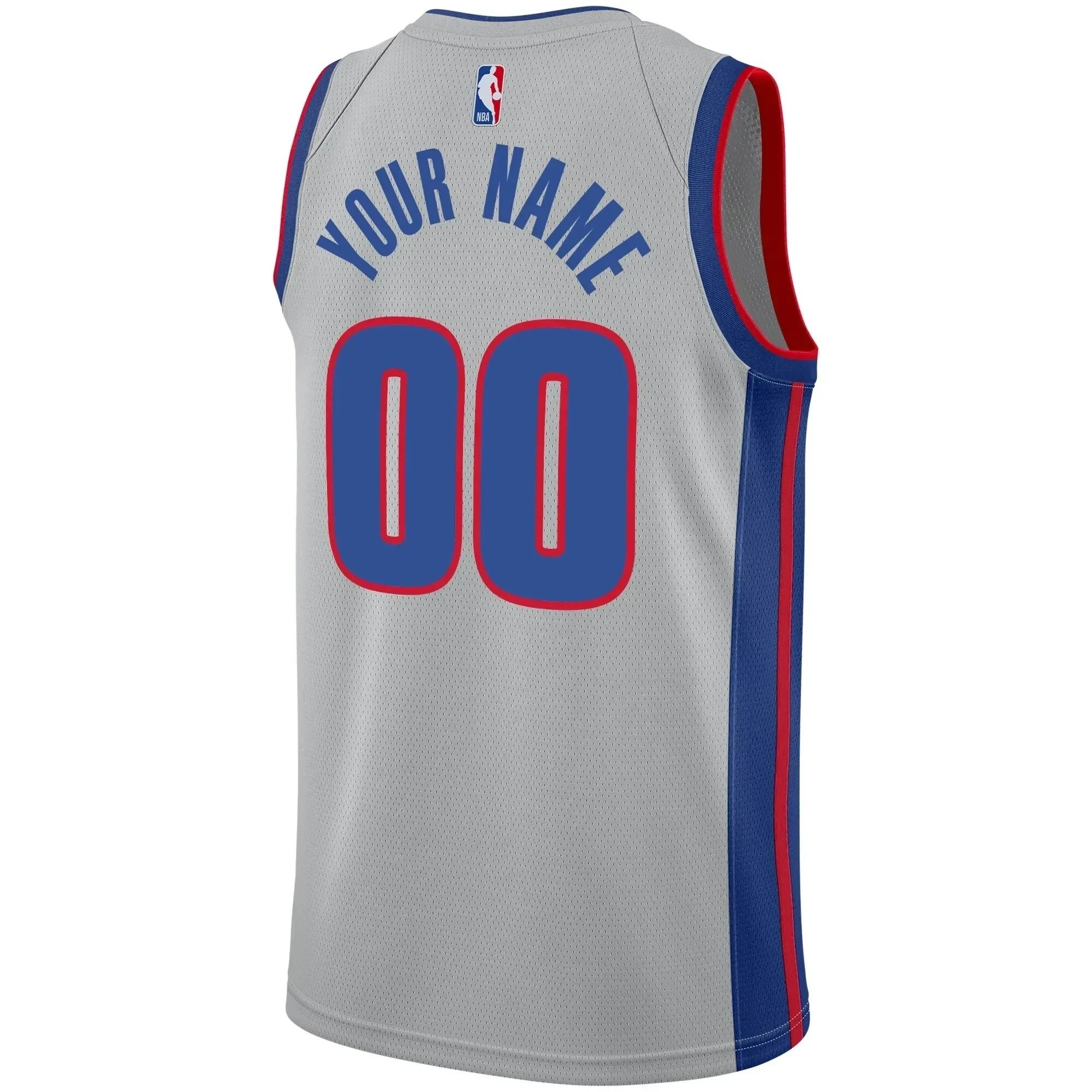 Detroit Pistons Swingman Custom Jersey Statement Edition Gray Unisex - Image 3
