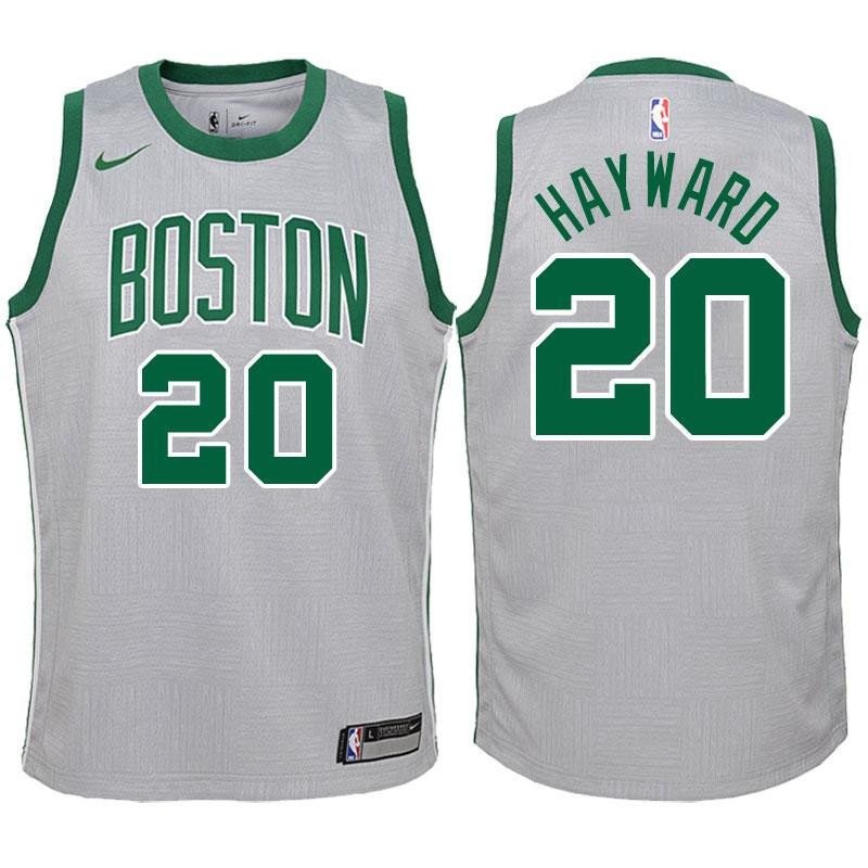Youth Boston Celtics 20 Gordon Hayward Gray Swingman Jersey-City Edition Jersey