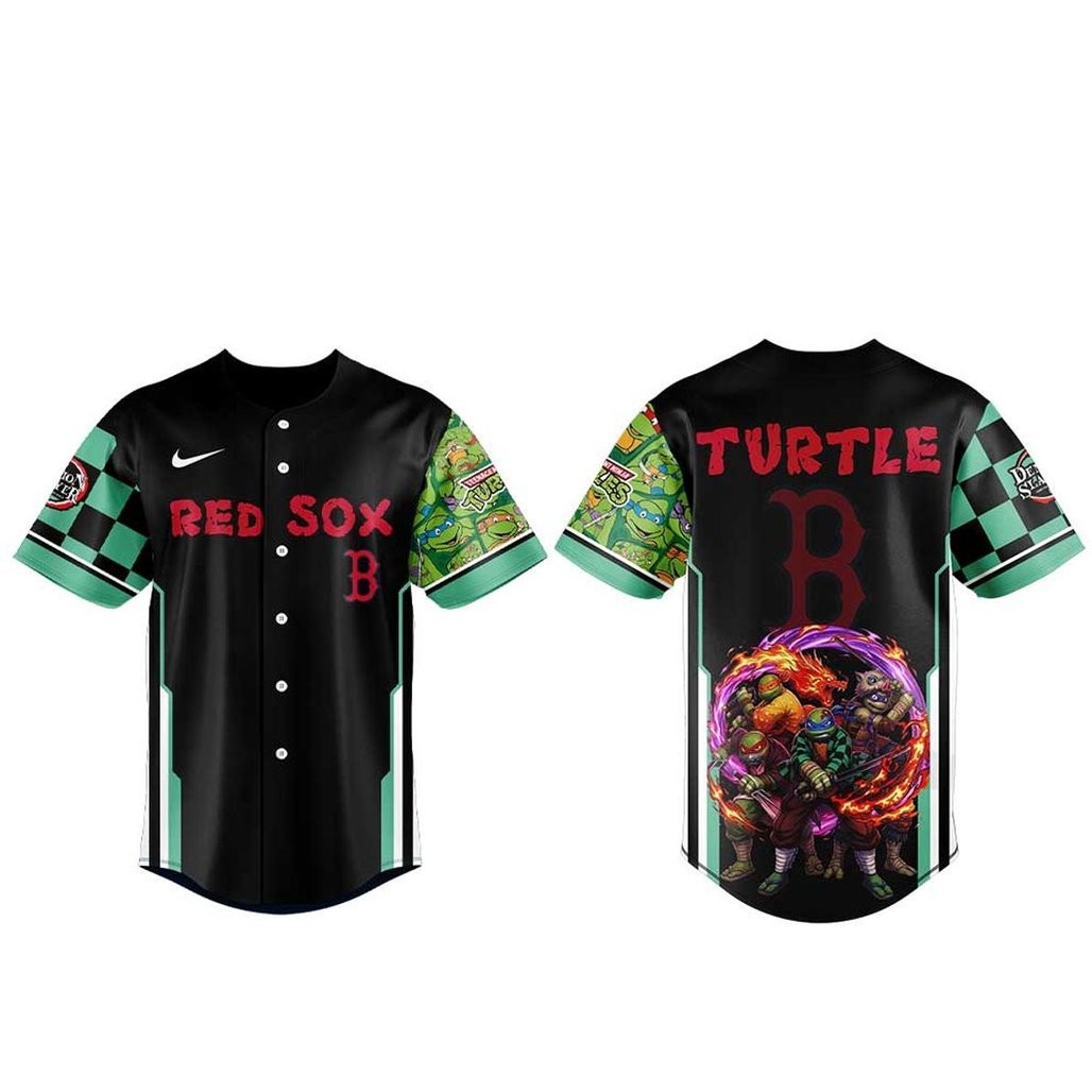 Boston Red Sox x Teenage Mutant Ninja Turtles and Demon Slayer 2026 Baseball Jersey
