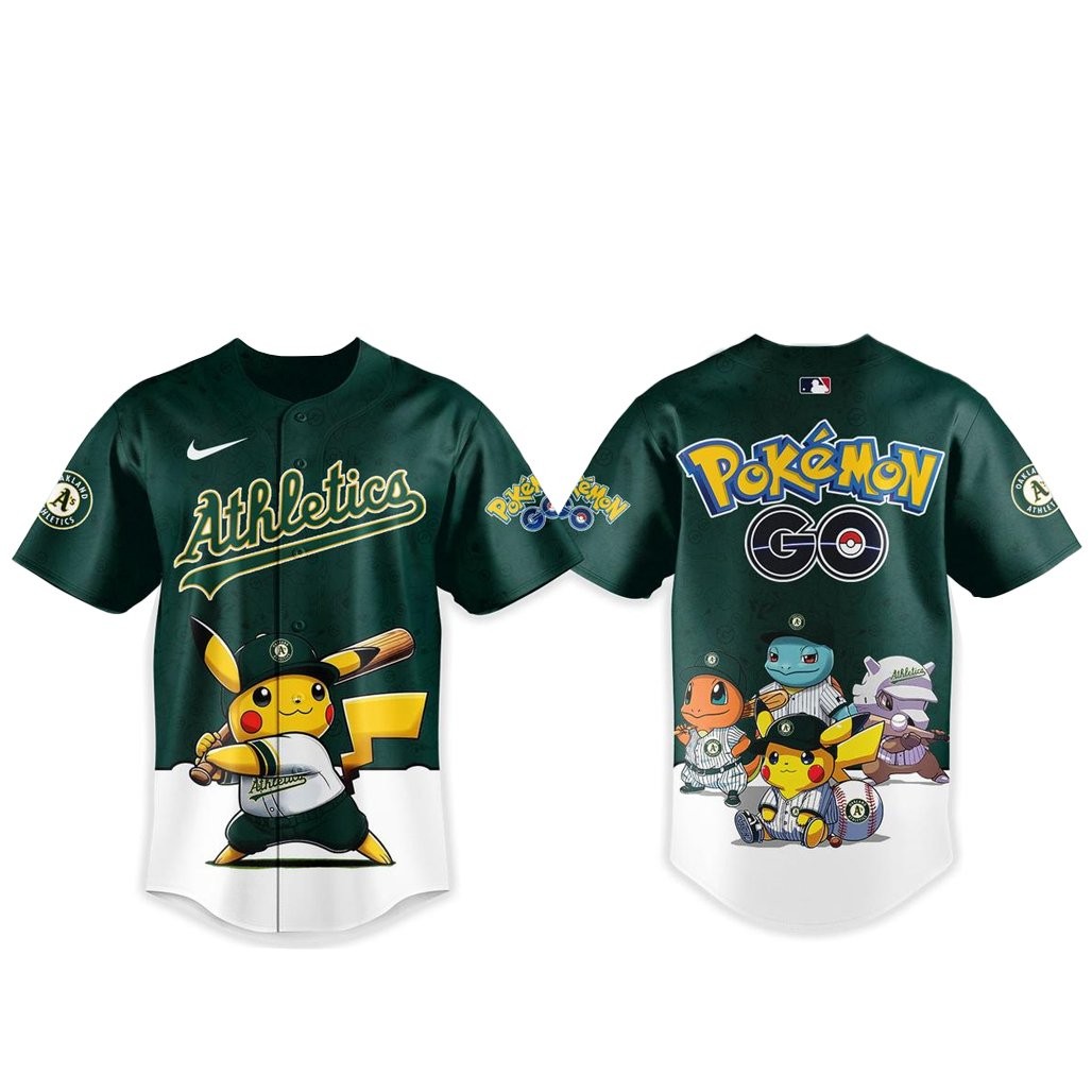 Oakland Athletics Pokemon Go Night 2026 Game Baseball Jersey
