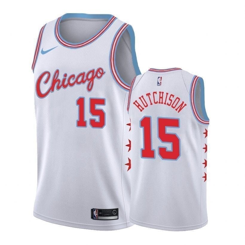 Bulls Chandler Hutchison #15 City White NBA Jersey - Unisex Adult Sizes S-3XL