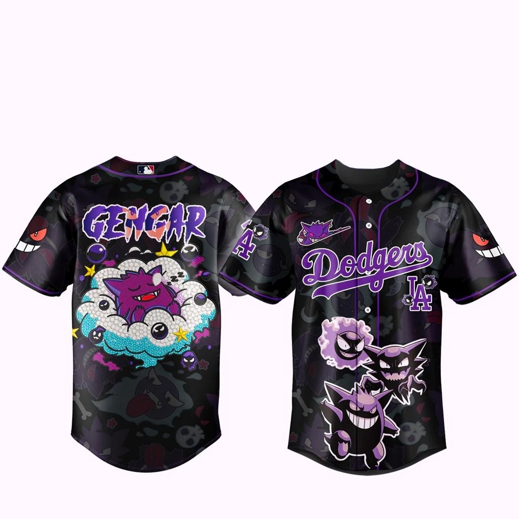 Los Angeles Dodgers x Pokemon Gengar 2026 Baseball Jersey Version 1