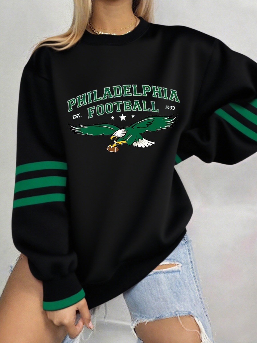 Musemora - Women's Philadelphia Eagles Sweatshirt - Game Day Football
