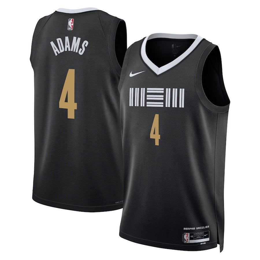 Steven Adams 4 Memphis Grizzlies 2023/24 City Edition Swingman Jersey Black
