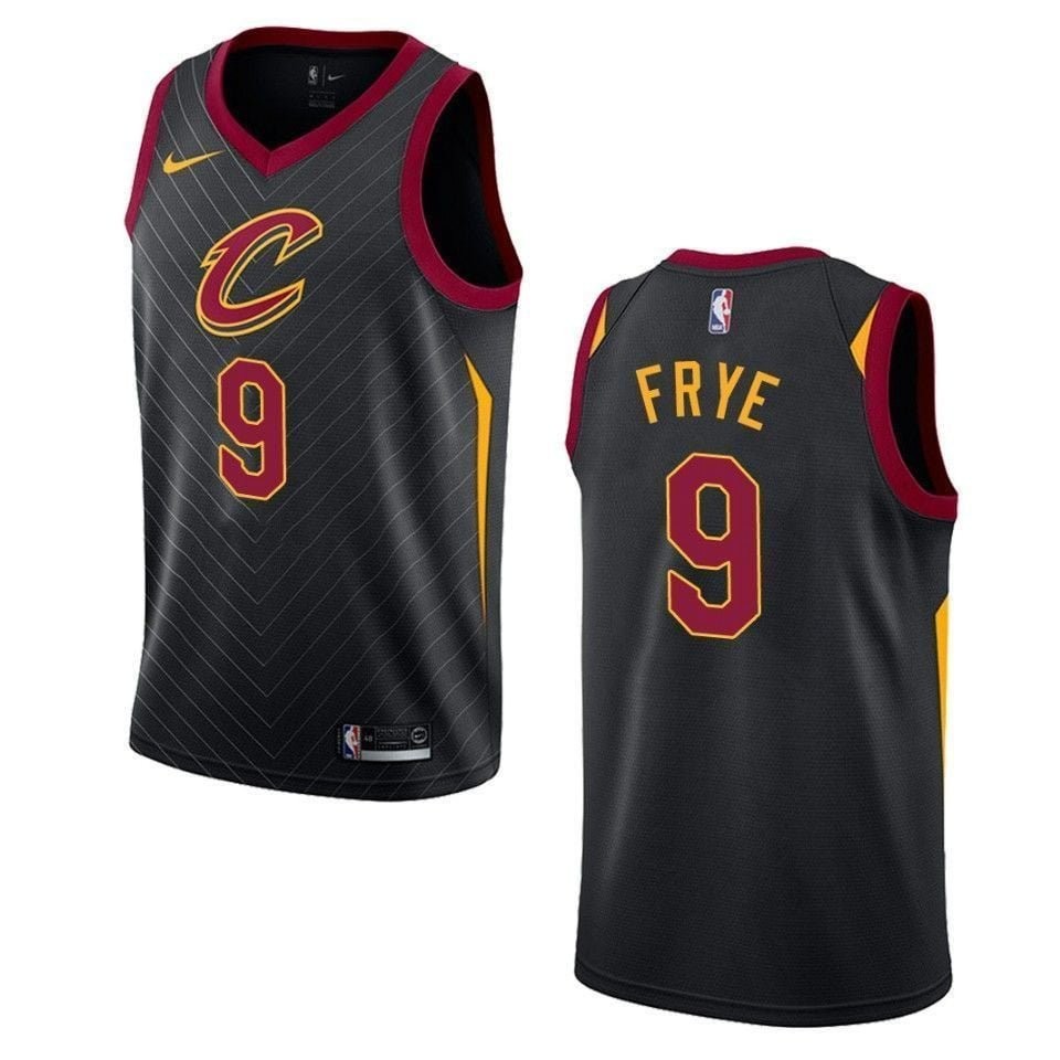 Men's Cleveland Cavaliers 9 Channing Frye Statement Swingman Jersey - Black
