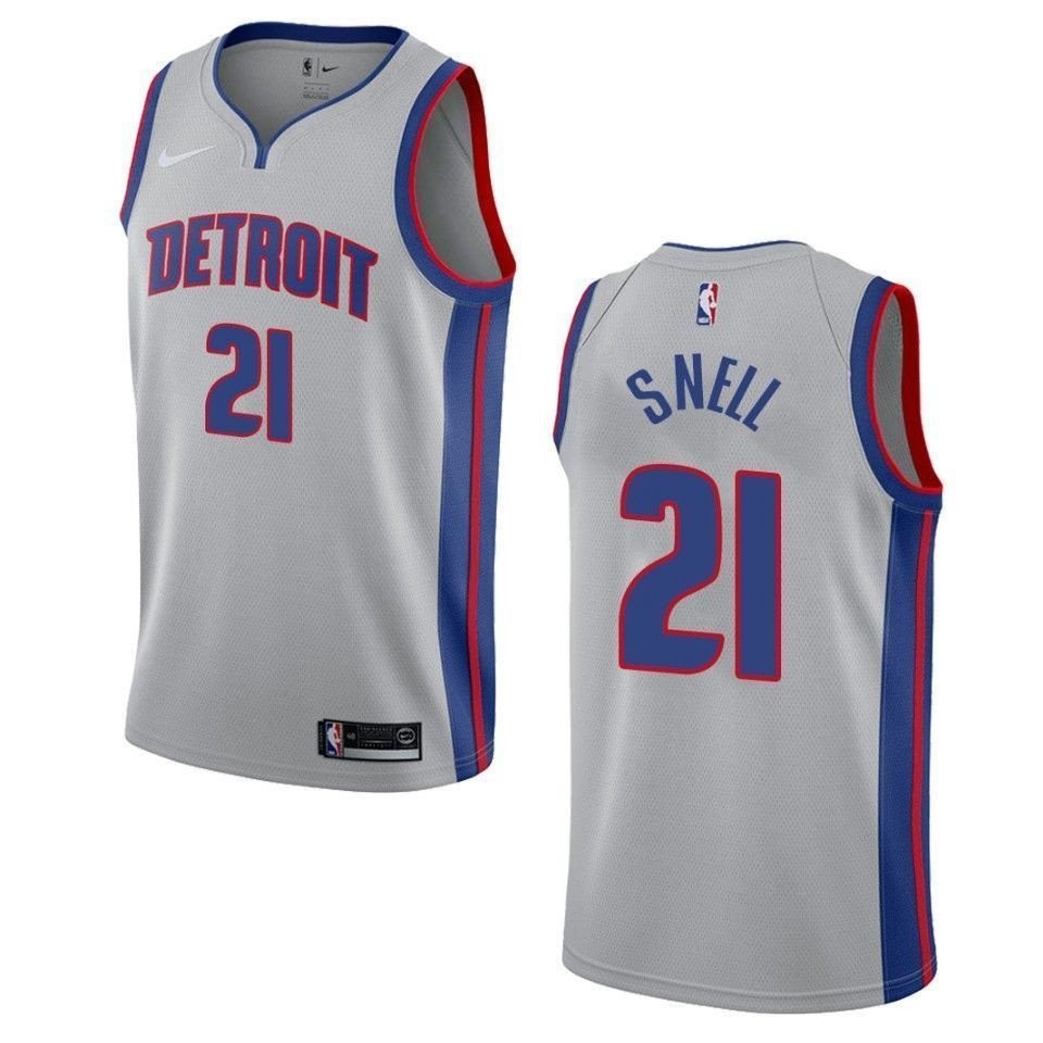 Men's Detroit Pistons Tony Snell #21 Statement Swingman Jersey Gray