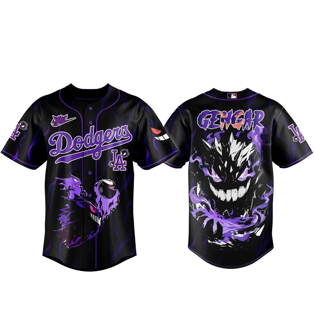 Los Angeles Dodgers x Pokemon Gengar 2026 Baseball Jersey Version 2