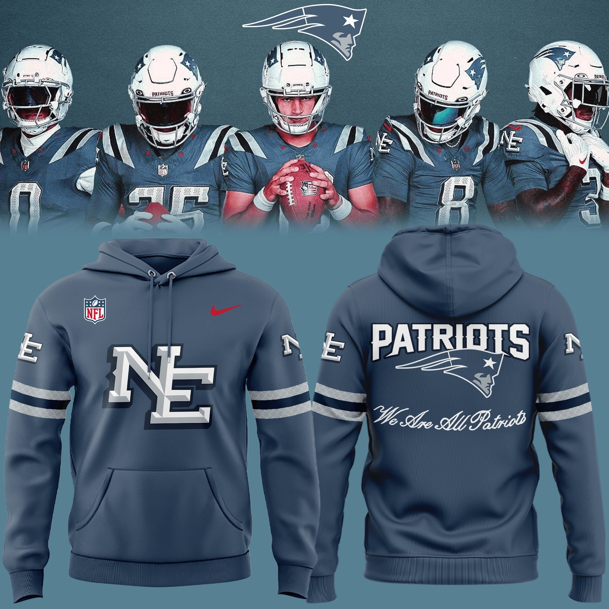 Musemora - Unisex New England Patriots Hoodie - Game Day