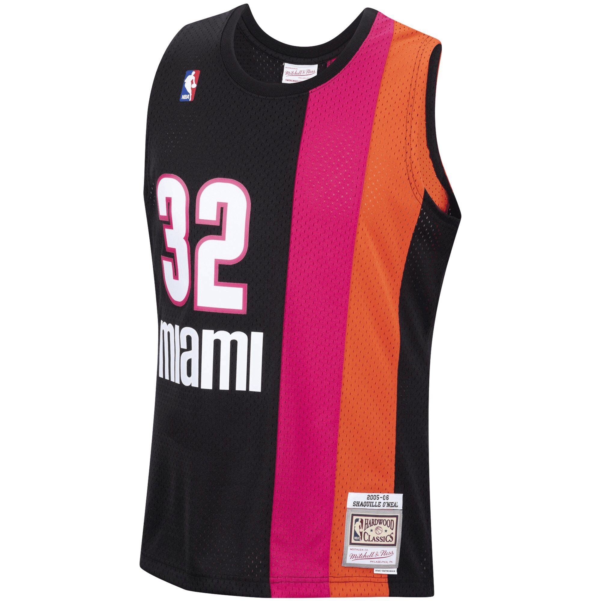 Shaquille O'Neal Miami Heat Mitchell & Ness 2005-06 Hardwood Classics Swingman Jersey - Black Jersey - Image 2