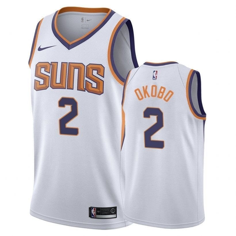 Men's Suns White Elie Okobo 2 Association Basketball Jersey