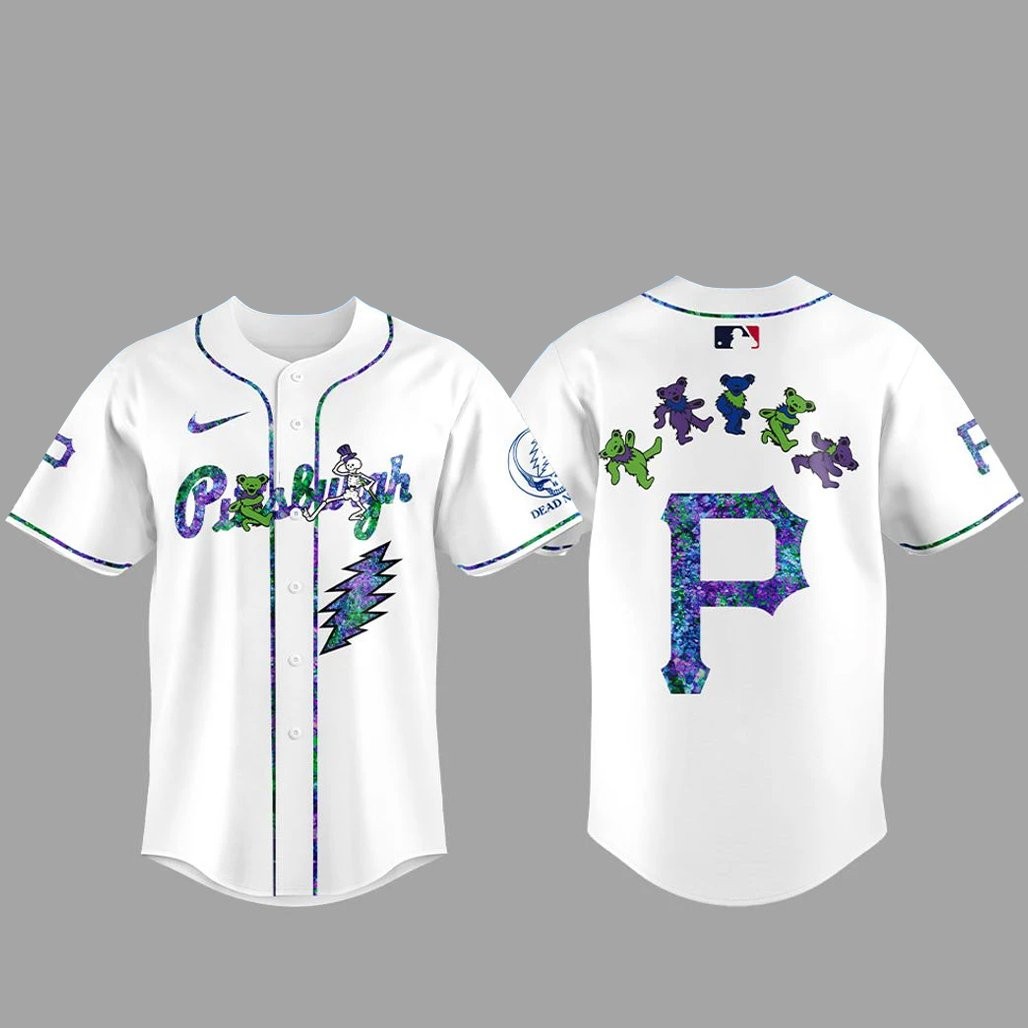 Pittsburgh Pirates Grateful Dead Night 2026 White Baseball Jersey
