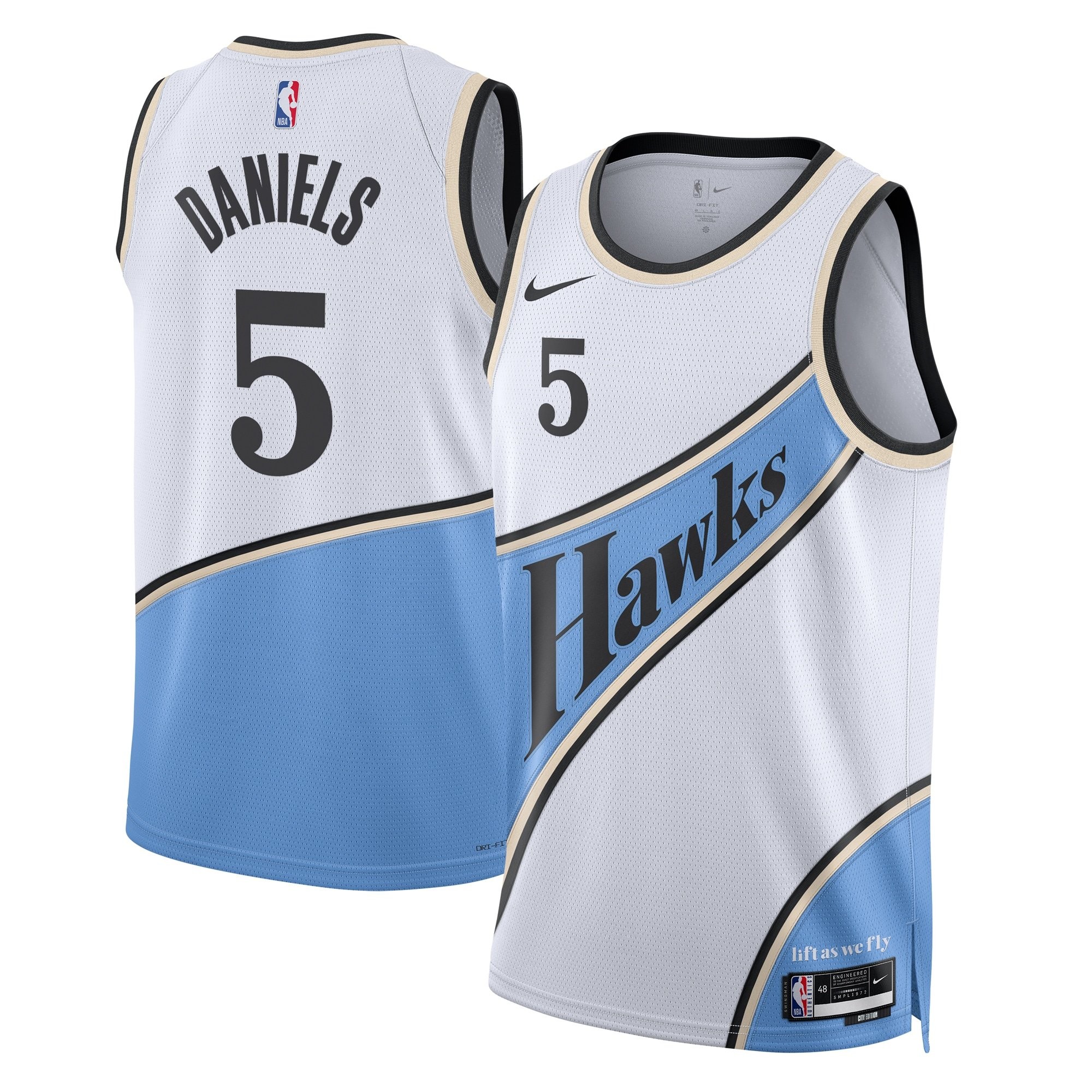 Atlanta Hawks City Edition Swingman Jersey 2024 White Dyson Daniels Unisex