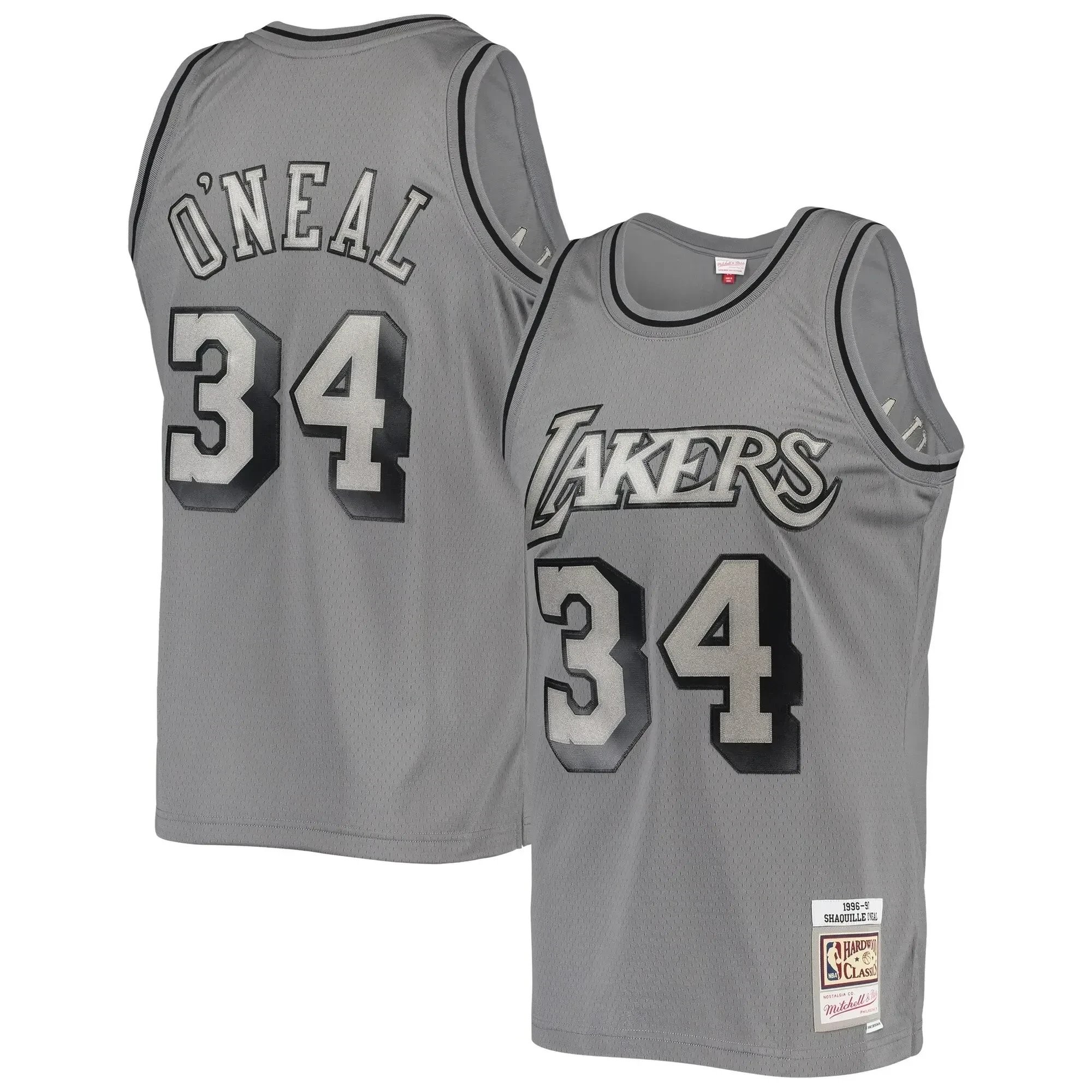 Shaquille O'Neal Los Angeles Lakers Mitchell & Ness Hardwood Classics 1996/97 Swingman Jersey - Charcoal