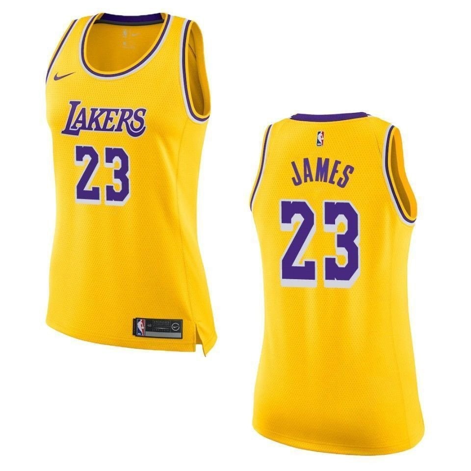 Women's Los Angeles Lakers LeBron James 23 Icon Swingman Jersey Gold