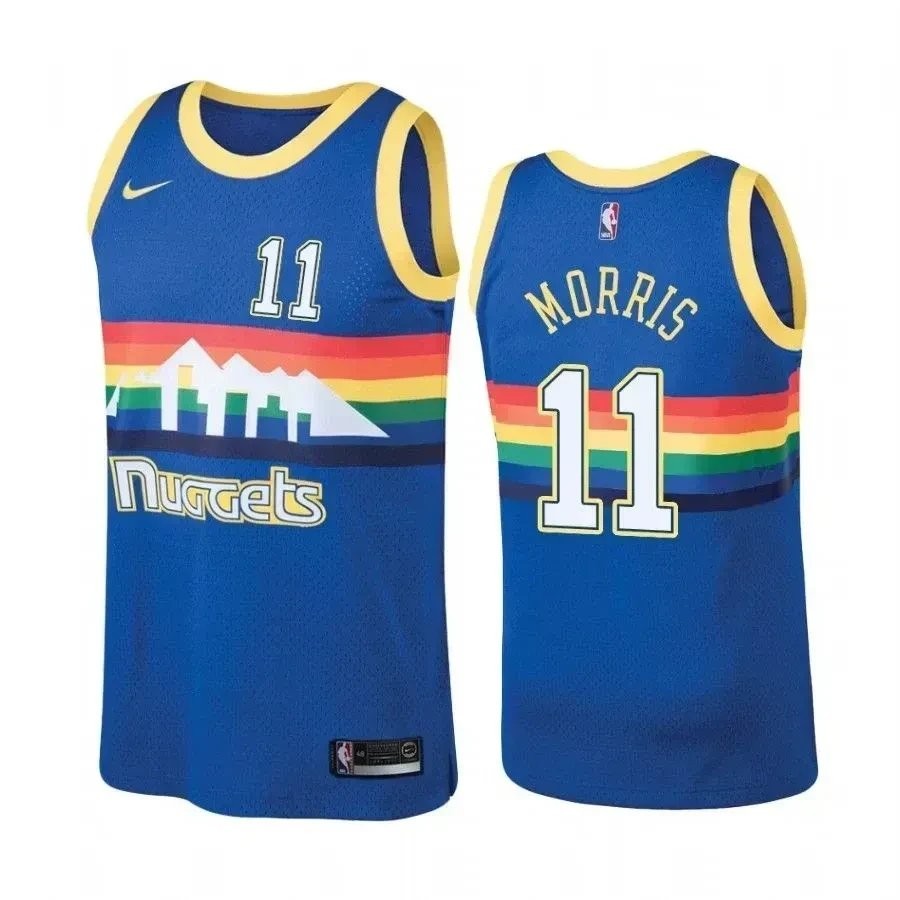 Men's Denver Nuggets Monte Morris Hardwood Classics Blue Jersey S-3XL