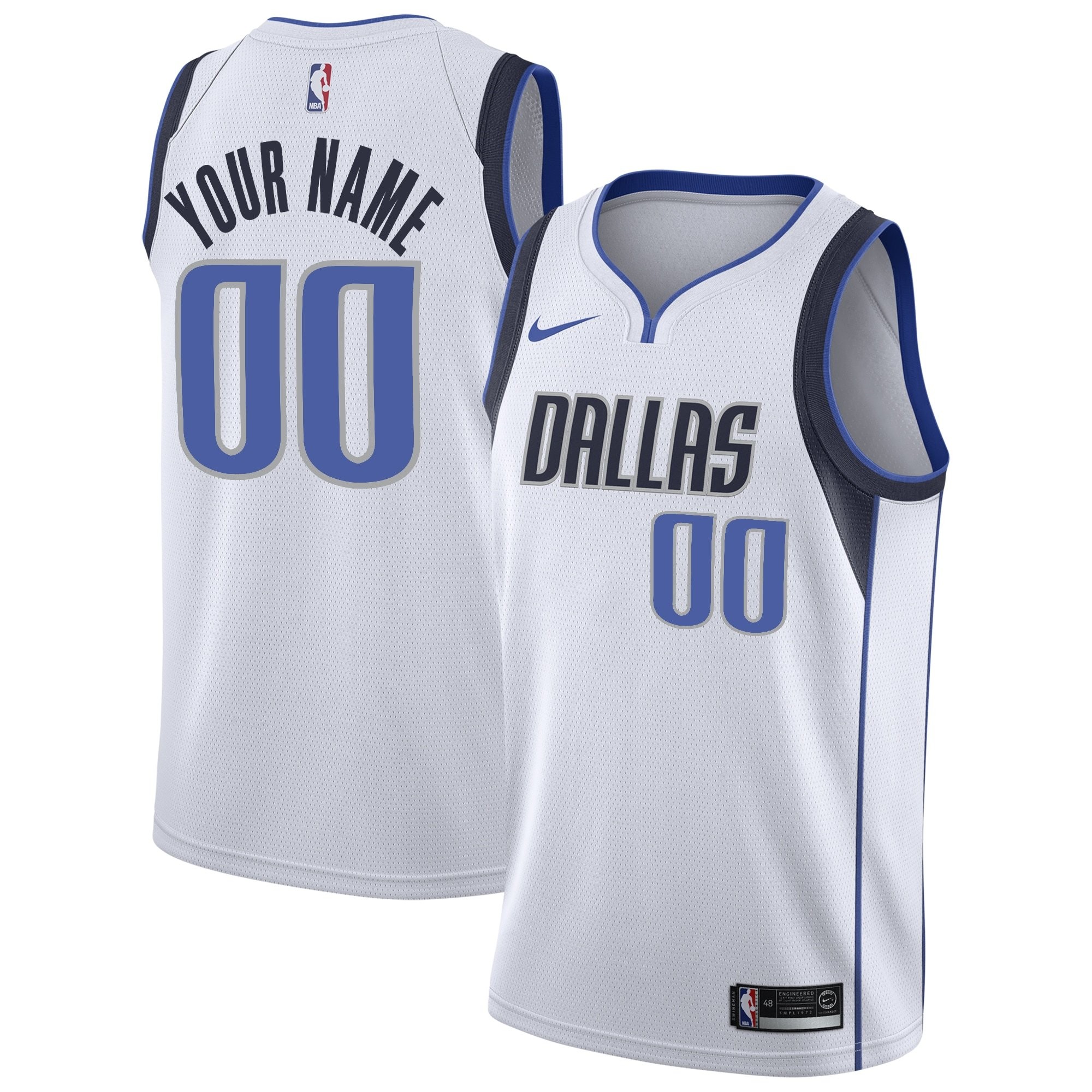 Dallas Mavericks Association Swingman Jersey Custom Youth S M L XL 2XL 3XL Multicolor